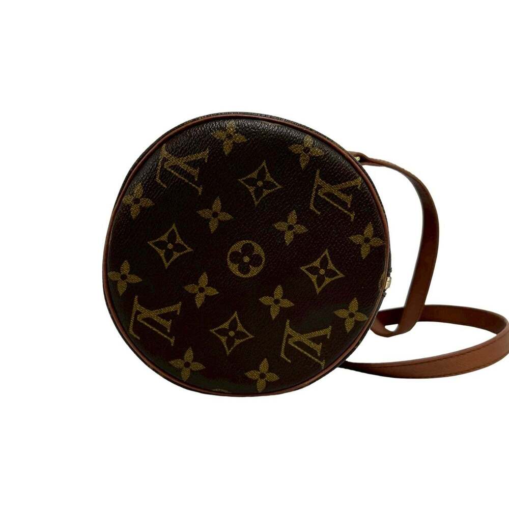 LOUIS VUITTON Brown Monogram Leather Papillon 30 Boston Bag - Picture 6 of 9